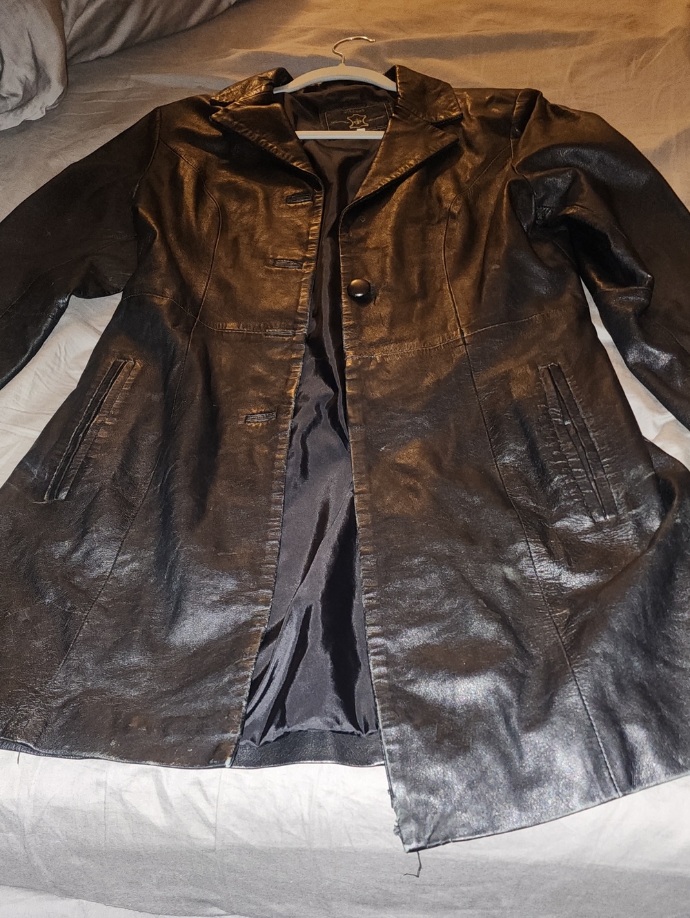 Women’s Black Leather Coat